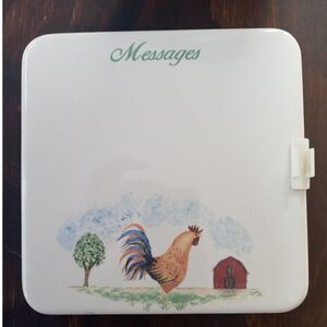 Vintage Message Tile: Rooster